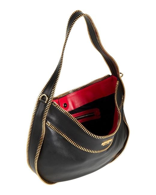 Moschino Black Shoulder Bag Leather