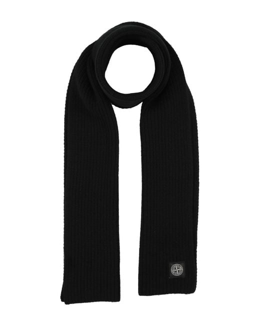 Stone Island Black Scarf for men
