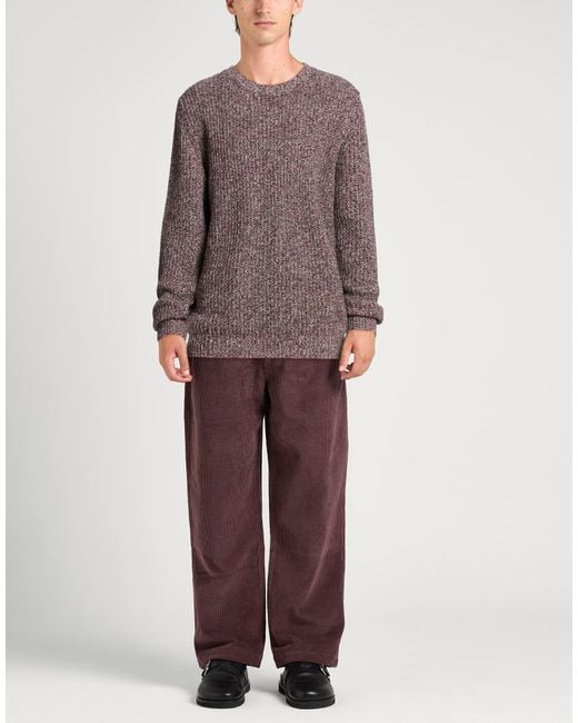 Kangra Brown Burgundy Sweater Wool, Polyamide for men