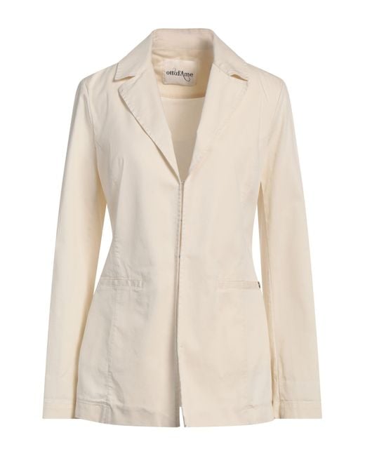 Ottod'Ame Natural Cream Blazer Cotton, Elastane