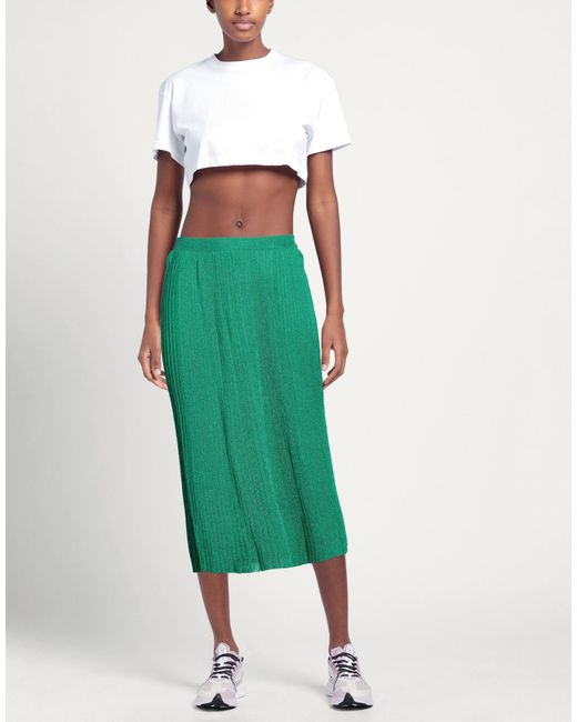 Elisabetta Franchi Green Midi Skirt