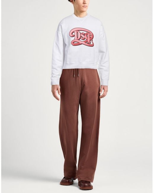 DSquared² White Sweatshirt Cotton, Elastane for men