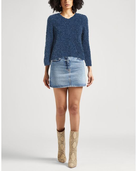Bruno Manetti Blue Sweater Nylon, Mohair Wool, Wool