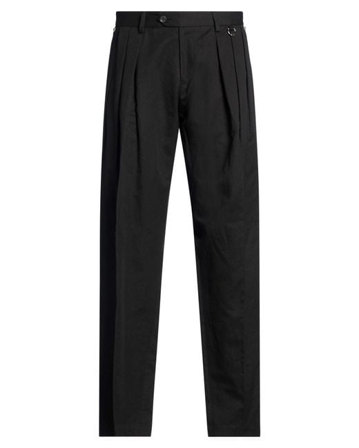 John Richmond Black Pants Cotton, Linen for men