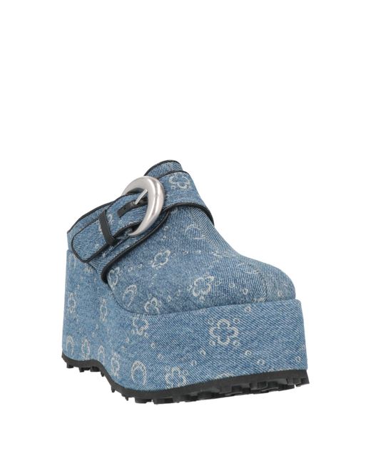 MARINE SERRE Blue Mules & Clogs