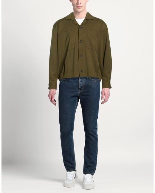 Imperial Green Military Jacket Polyester, Viscose, Elastane for men