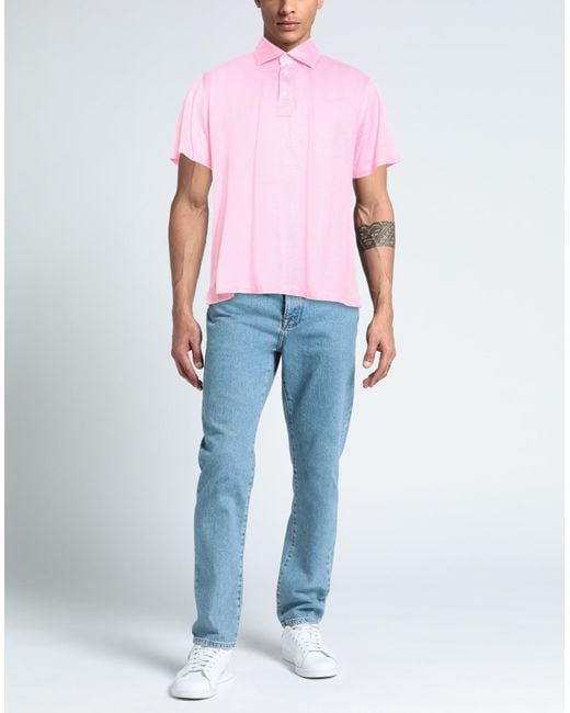 Finamore 1925 Pink Polo Shirt for men