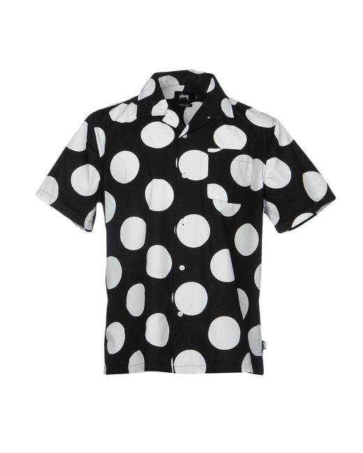 Stussy Black Large Polka Dot Shirt for men