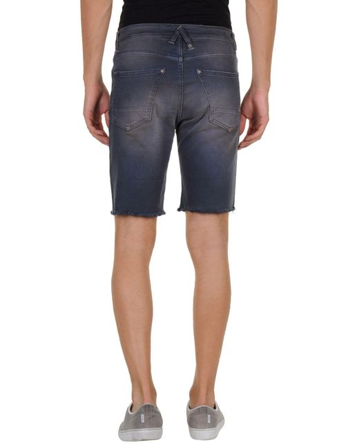 CYCLE Blue Denim Shorts for men