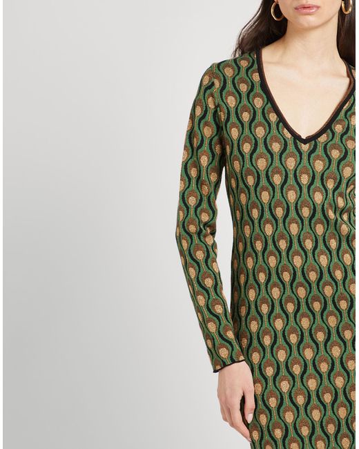 Maliparmi Green Midi-Kleid