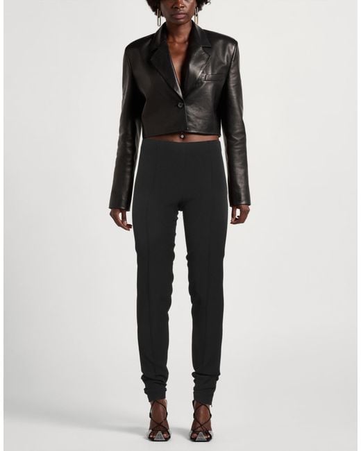 Semicouture Black Pants Polyester, Elastane