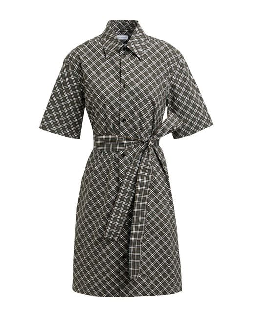 Burberry Gray Mini Dress Cotton