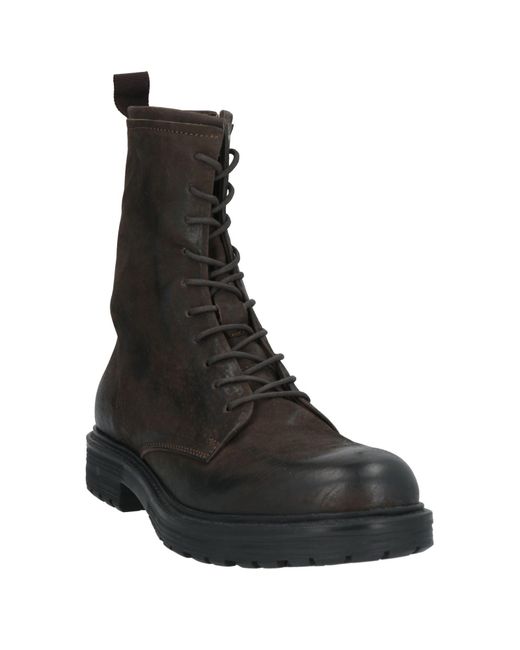 Pawelk's Black Dark Ankle Boots Leather for men
