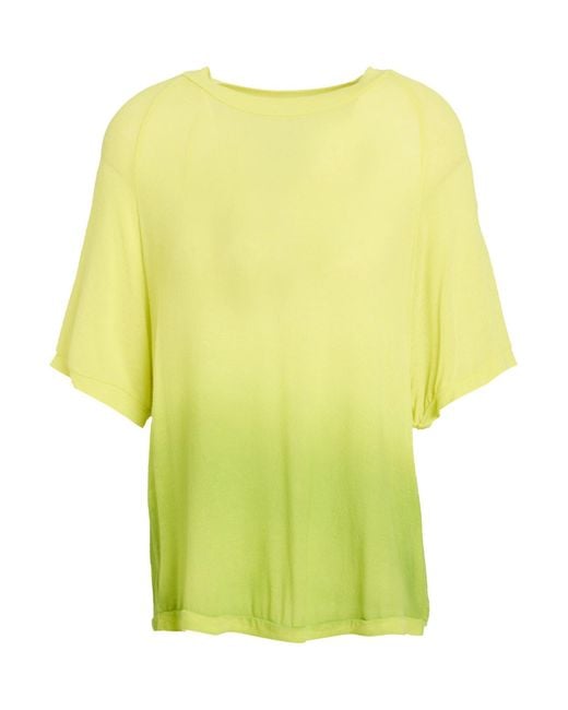 Daniele Fiesoli Yellow T-Shirt Viscose, Nylon, Cashmere, Elastane