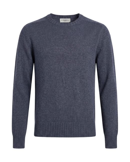 Officine Generale Blue Sweater Virgin Wool for men