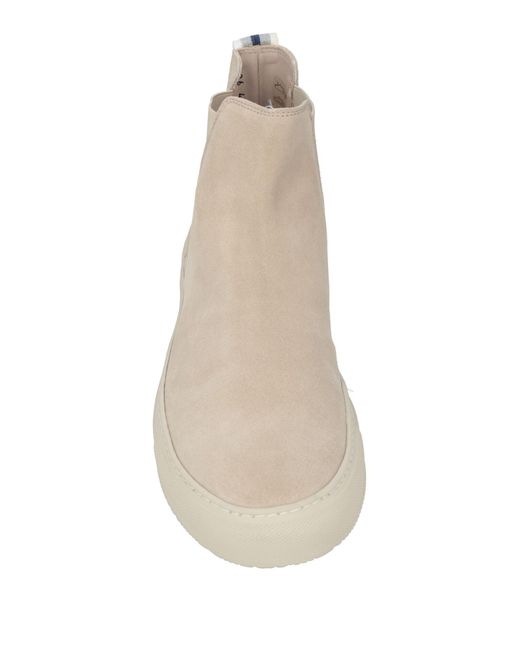 Fedeli Natural Ankle Boots Leather, Elastic Fibres for men