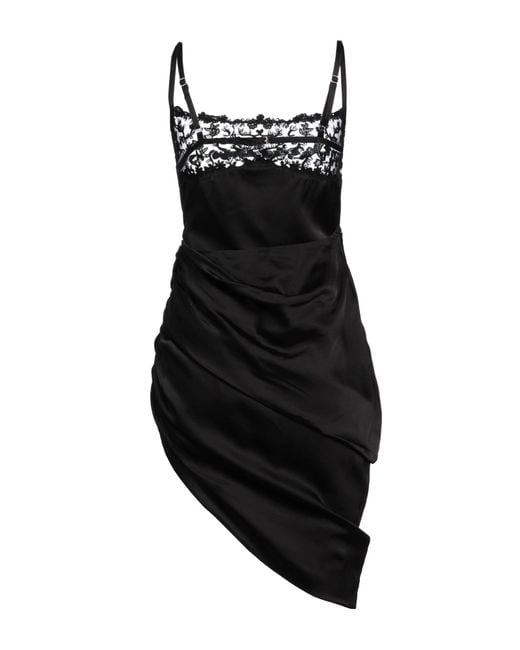 Jacquemus Black La Robe Saudade Brodée drapiertes Kleid