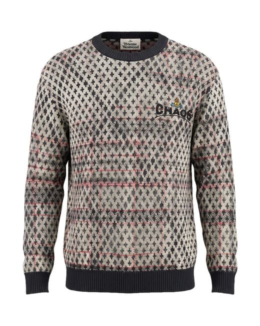Vivienne Westwood Gray Sweater Cotton, Polyamide, Wool, Viscose, Cashmere for men