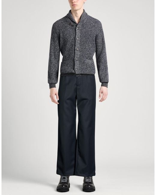 Emporio Armani Blue Pants Polyester, Virgin Wool for men