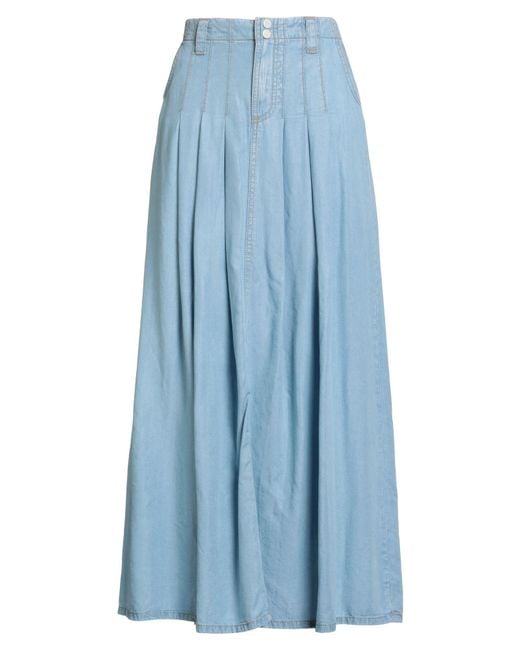 Gaelle Paris Blue Denim Skirt Lyocell