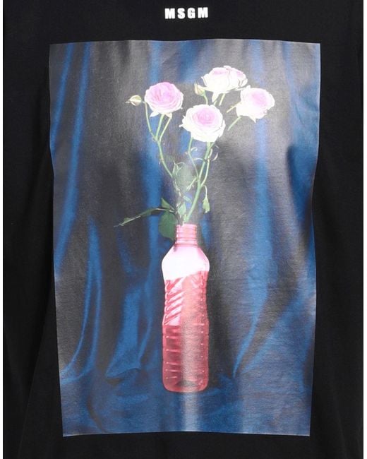 MSGM Black T-shirt for men