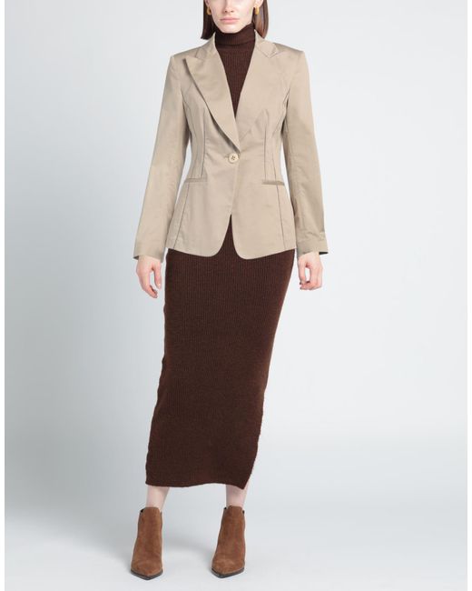 Mantu Natural Blazer Cotton, Elastane, Silk