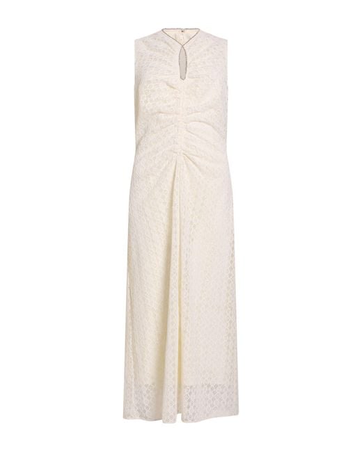Sandro White Maxi Dress Polyester