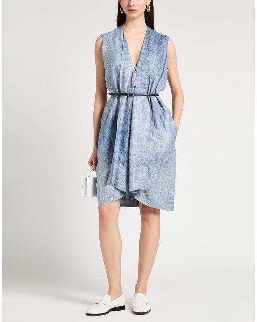 Vestido midi Giorgio Armani de color Gray