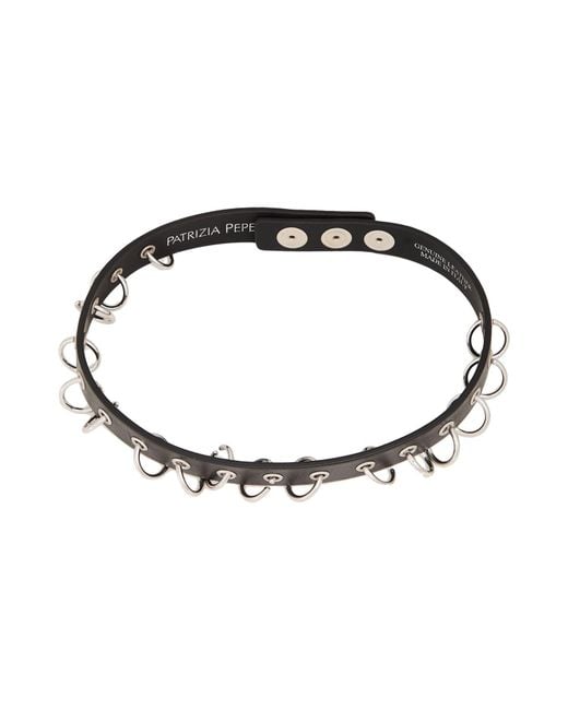 Patrizia Pepe Metallic Necklace Leather