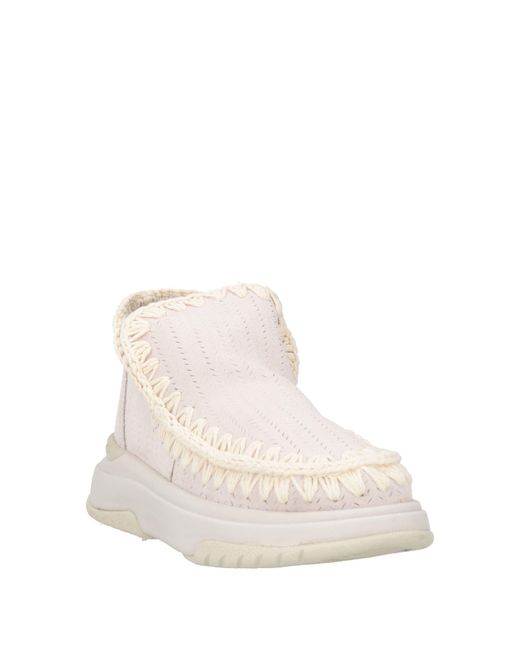 Mou White Ankle Boots