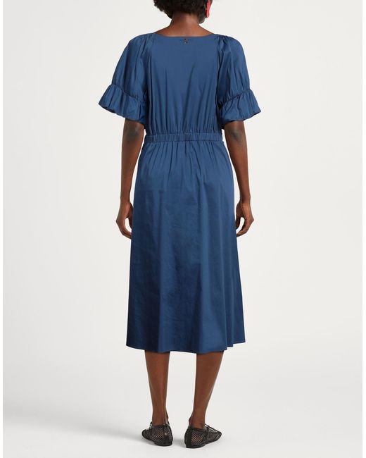 Patrizia Pepe Blue Midi-Kleid