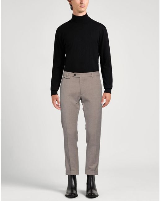Messagerie Gray Pants Virgin Wool, Cotton for men