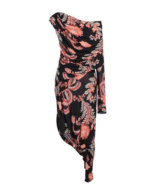 Etro Red Midi Dress Viscose