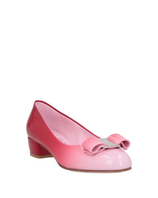 Ferragamo Pink Ballet Flats Leather