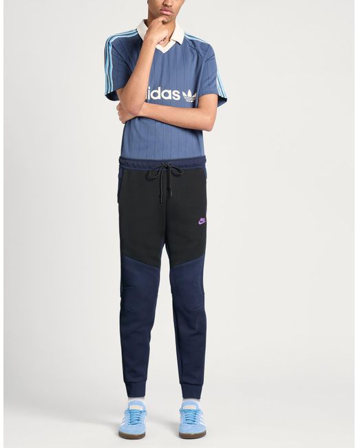Nike Blue Pants Cotton, Polyester for men