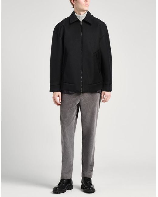 Emporio Armani Black Jacket Virgin Wool, Polyamide, Polyester for men
