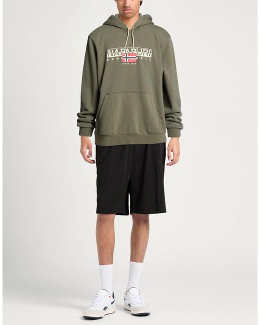 Napapijri Green Sweatshirt Cotton, Polyester for men