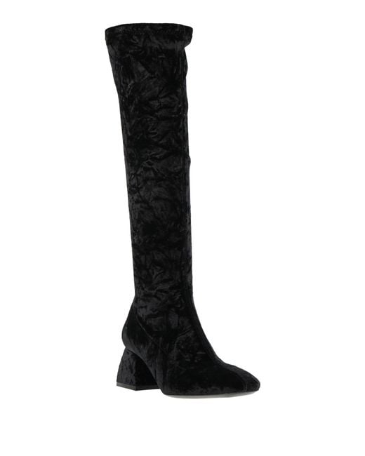 Pollini Black Boot Textile Fibers