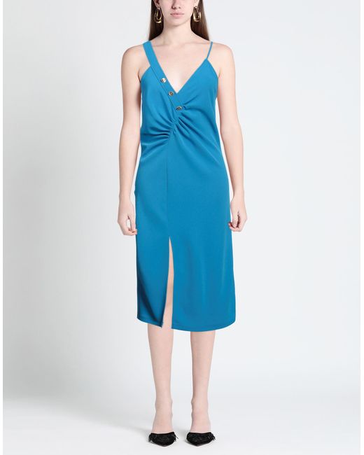 SIMONA CORSELLINI Blue Midi Dress
