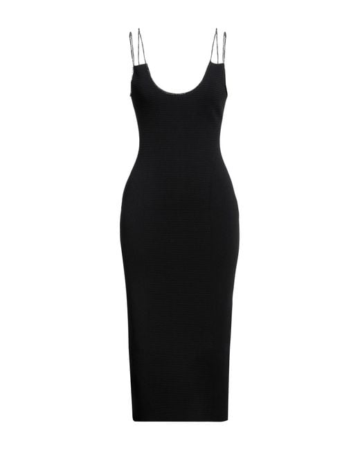 Hervé Léger Black Midi-Kleid