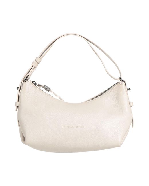 Brunello Cucinelli Natural Light Handbag Leather, Textile Fibers, Brass