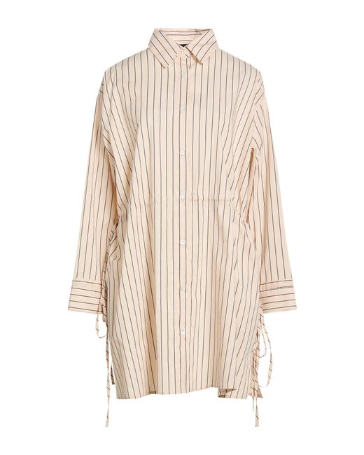 Roberto Collina Natural Mini Dress Cotton, Polyamide, Elastane