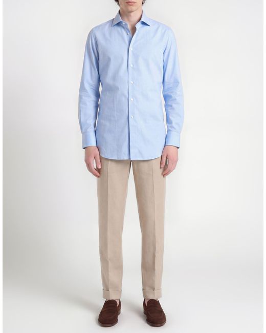 Truzzi Blue Azure Shirt Cotton for men