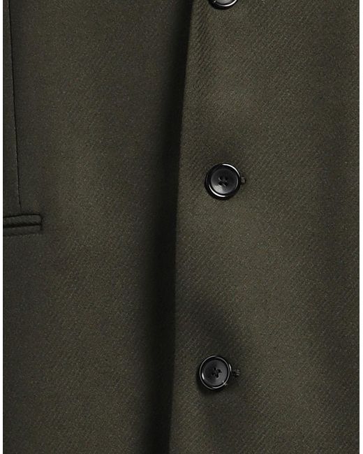 Paul Smith Green Military Coat Wool, Polyamide, Cashmere for men