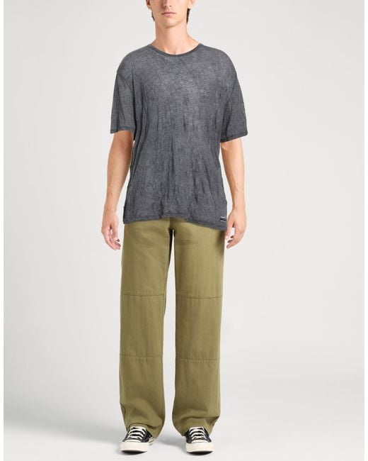 Our Legacy Gray Charcoal T-Shirt Polyester, Cotton for men