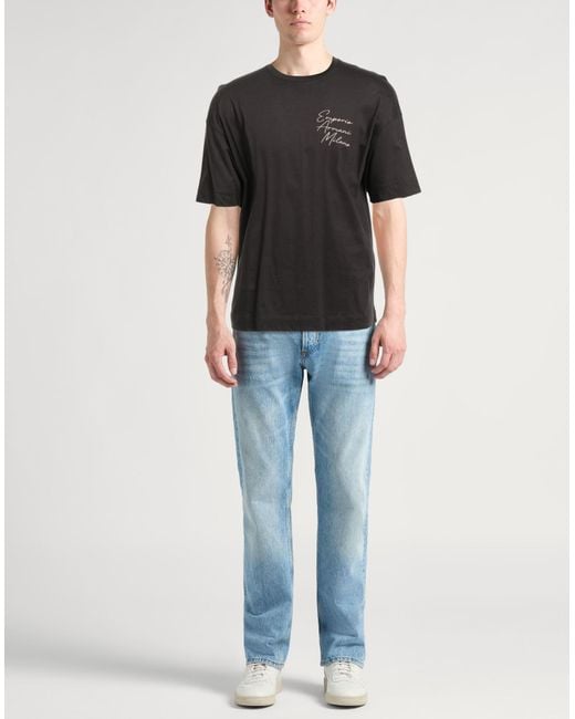 Emporio Armani Black Dark T-Shirt Cotton for men