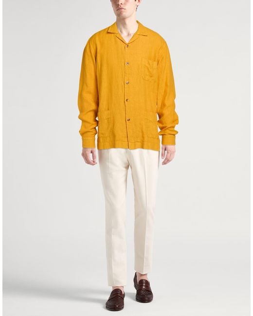 Boglioli Yellow Shirt for men