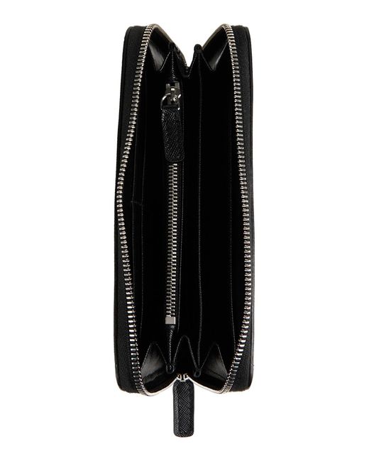 Emporio Armani Black Wallet Cow Leather, Polyurethane
