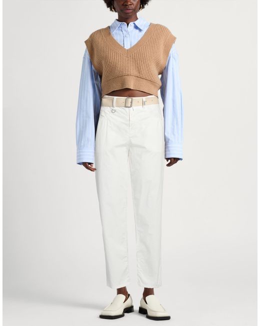 High White Pants Cotton