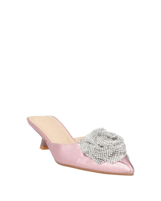Twenty Four Haitch Pink Mules & Clogs